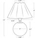 Giorgio 13 inch 60.00 watt Polished Nickel Mini Lamp Portable Light in White Scalloped Shade